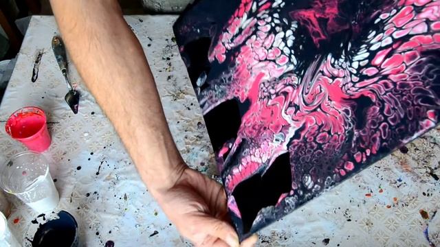 fluid art. РИСУЕМ ЖИДКИМ АКРИЛОМ. ИНТЕРЬЕРНАЯ КАРТИНА. смотреть онлайн