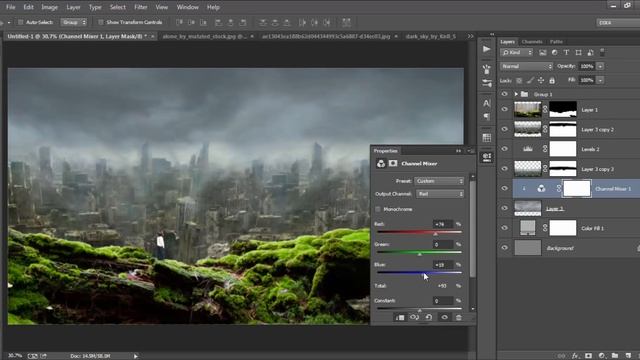 Photo Manipulation Tutorial - Photoshop Effects: Polluted City