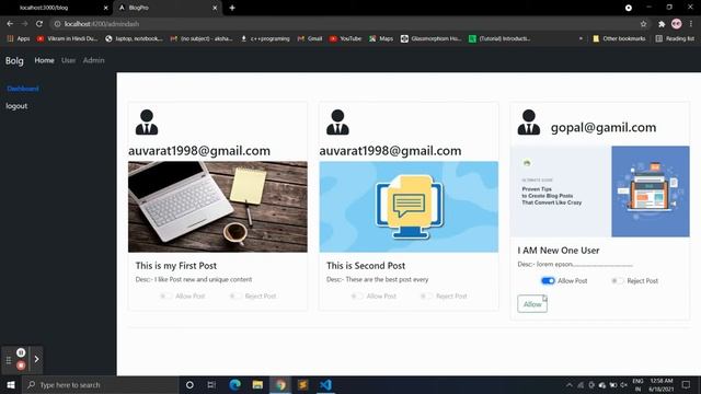 Angular Blog project | Blog project | Angular with JSON server blog project | #angular |#TypeScript смотреть онлайн