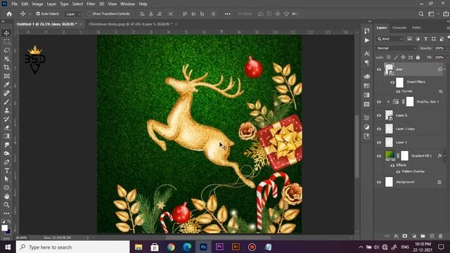 Christmas Celebrate Poster Design in | Photoshop 2021 Tutorial | смотреть онлайн