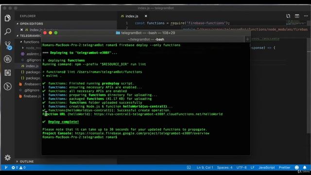 6 Деплой облачной функции Firebase смотреть онлайн