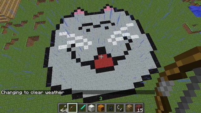 Minecraft - Cat Head Pixel Art смотреть онлайн