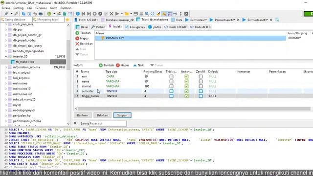 Operasi dasar sql berbasis GUI HeidiSQL- Kuliah online Komputer di Ungaran смотреть онлайн