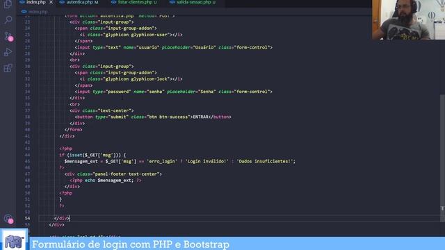 Formulário de Login fácil com PHP e Bootstrap - Parte 2 смотреть онлайн