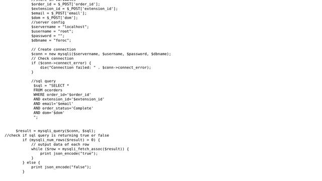 Post request is returning false but returning true in phpmyadmin in PHP смотреть онлайн