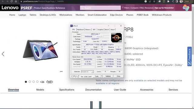 Quick Review Lenovo Yoga 7 Ryzen 7735U 14ARP8