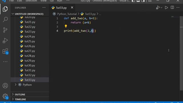 Python Tutorial #tutorial 33|| Default parameter смотреть онлайн