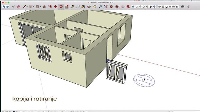 Kopiranje i rotiranje u sketchUp programu смотреть онлайн