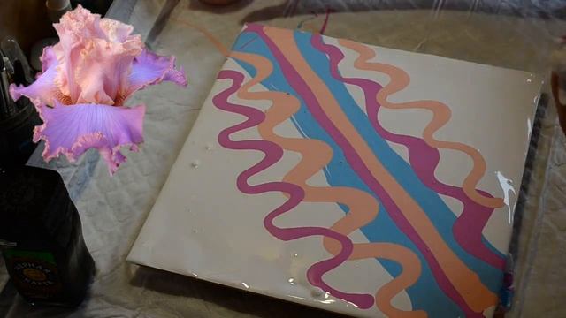 Акриловая заливка #Sheleeart с чёрным Активатором в технике #Swipe/ Fluid Art смотреть онлайн