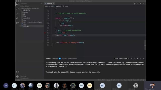 Stack ADT - 10 - Using C++ exception handling for stack overflow and underflow смотреть онлайн