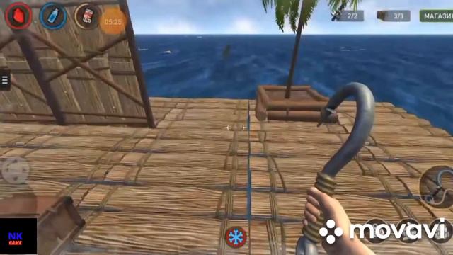 Raft Survival: Ocean Nomad #9 Пристраиваю плот, крышу. смотреть онлайн