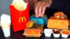 ASMR MCDONALD'S ICE CREAM CONE CHEESY QUARTER POUNDER CHICKEN NUGGETS FRIES FISH FILLET *BIG BITES*