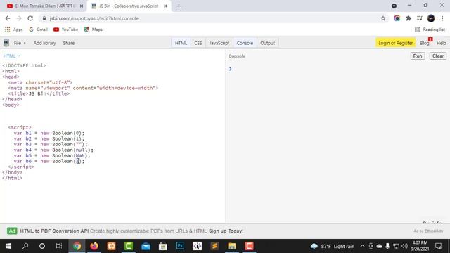 Boolean object in javascript | Javascript Bangla Tutorials смотреть онлайн