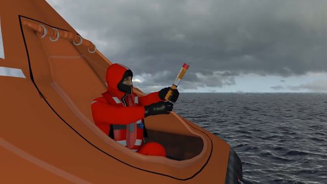 Comet Marine Training Animation - Red Parachute Rocket