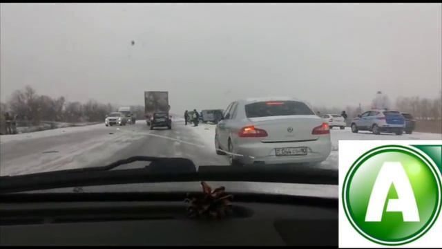 Жуткая авария на трассе Костанай-Рудный смотреть онлайн