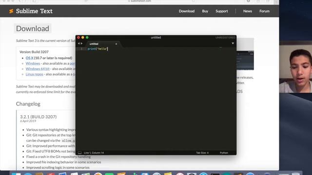 Python Tutorial 15 - Installing Sublime Text 3 For Mac смотреть онлайн