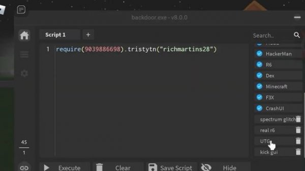 (?NEW?) Backdoor v8 script + showcase!(PATCHED/BROKEN)