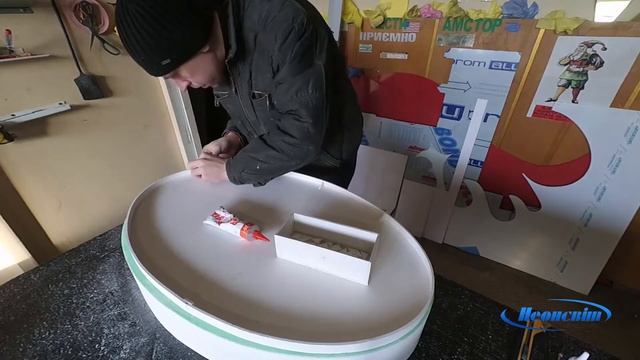 Фигурный лайтбокс с металлокаркасом. Сборка смотреть онлайн