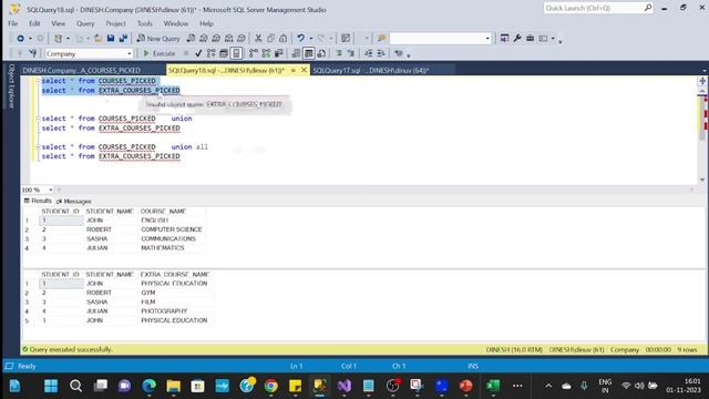 SQL Server Interview Questions | difference between UNION and Union All in SQL? | Malayalam смотреть онлайн