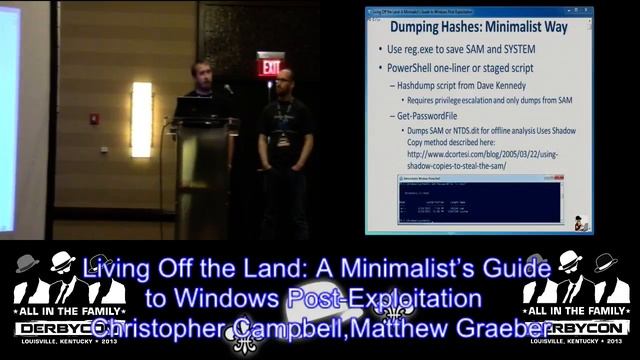 DerbyCon 3 0 1209 Living Off The Land A Minimalist S Guide To Windows Post Exploitation Christopher смотреть онлайн