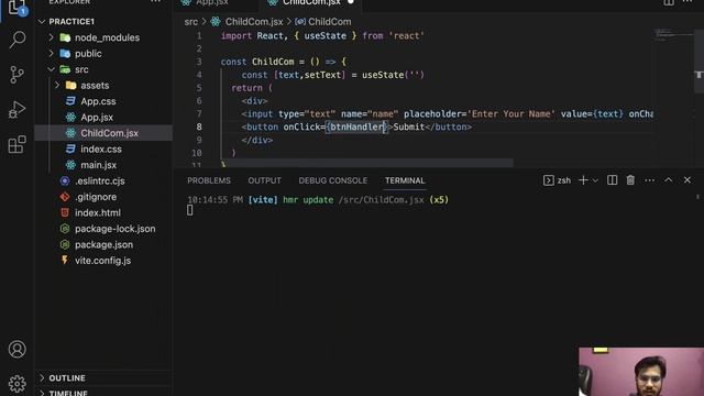How to send data from child component to parent component in React App || Props in React #reactjs? смотреть онлайн