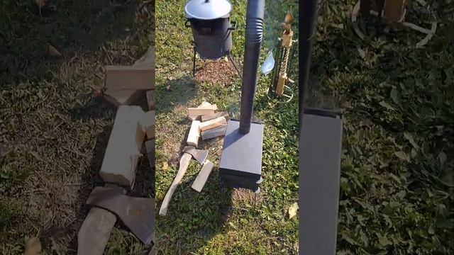 Обжигаем печку "карасик".Пробуем топливные брикеты. смотреть онлайн