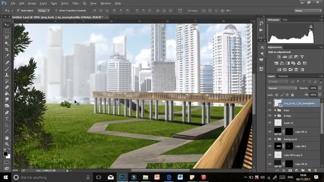 How to Architectural Visualization - Photoshop Tutorial смотреть онлайн