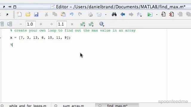 MATLAB: Max of An Array Example смотреть онлайн