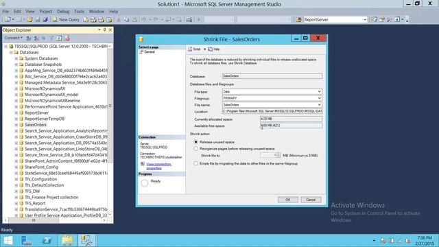 SQL Server DBA Tutorial 32- How to Shrink Database And Database Files in SQL Server смотреть онлайн