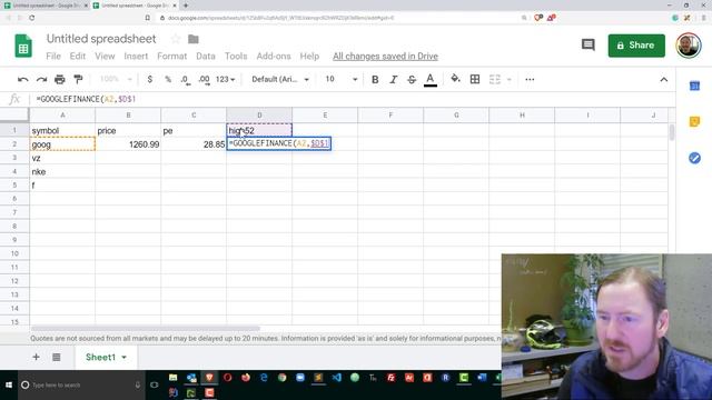 Use the Google Finance Function in Google Sheets смотреть онлайн