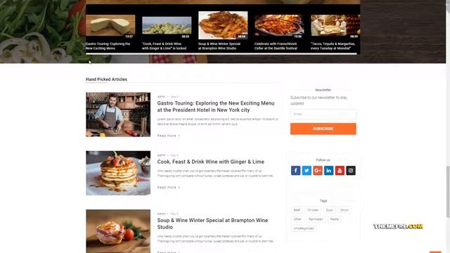 Nishina Restaurant Elementor WordPress Theme TMT смотреть онлайн