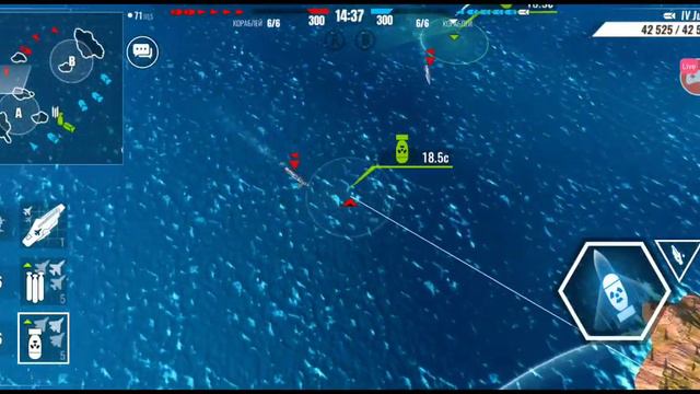 "Pacific Warships" авианосцы. позиции на карте и заходы смотреть онлайн
