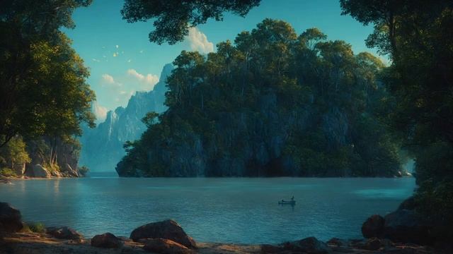 Nature Trees Water Birds Boat Wallpaper Screensaver 8 HOURS Relaxing Nature Music 4K 8 HOURS смотреть онлайн