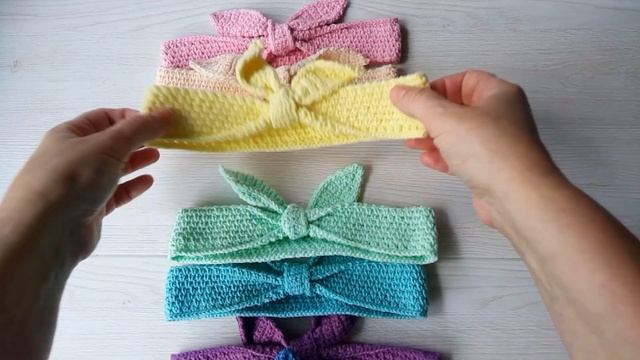 Детские вязаные повязки / Ярмарка Мастеров смотреть онлайн