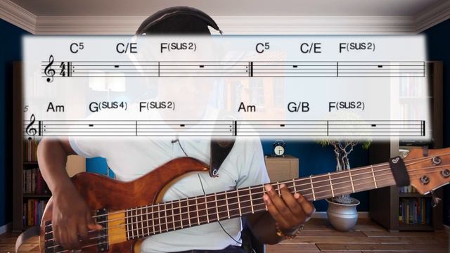 How to use power chords, slash chords and sus chords on bass. смотреть онлайн