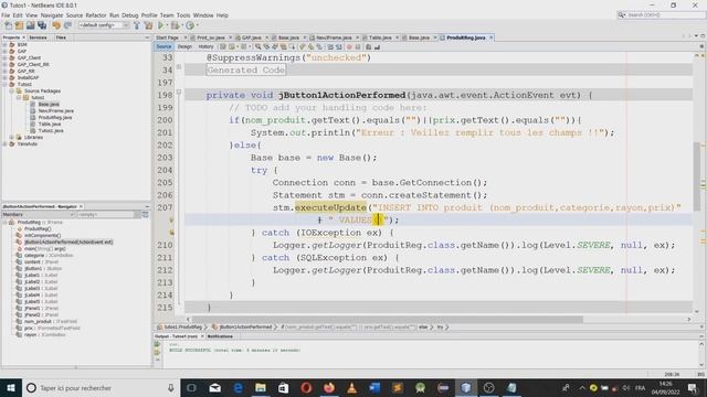 Gestion des produits - Récupérer un String et un Entier sur un JComboBox et enregistrer dans la BD смотреть онлайн
