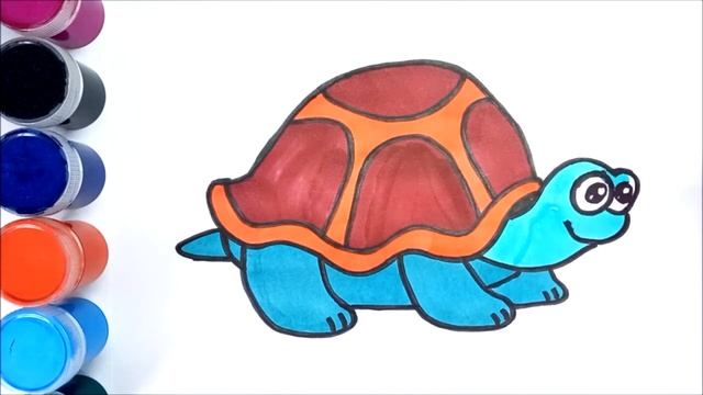 Сурет салу тасбақа / Как нарисовать черепаху / How to draw a turtle смотреть онлайн