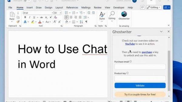 How to Use ChatGPT in Microsoft Word / Get API Key in ChatGPT