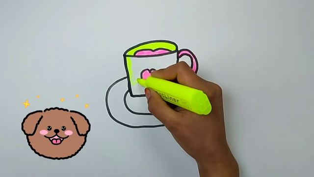 Bolalar Uchun Chashka choyi rasm chizish / Drawing Cup Tea with kids song /Рисование Чашка для дете смотреть онлайн