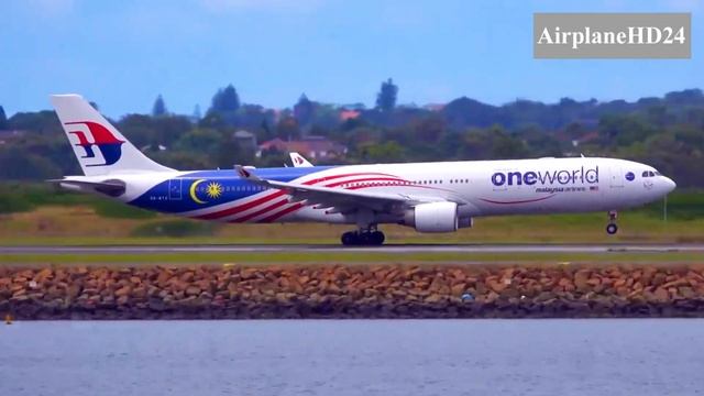 Airplanes Videos- Low Landing -Plane Takeoffs from Above- Airbus A380, Boeing 767, -AirplaneHD24 4K смотреть онлайн