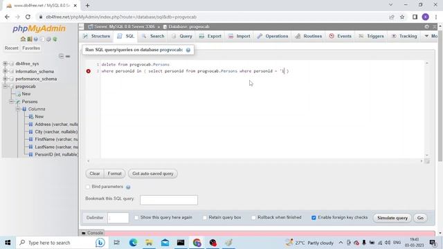 #1064 - You have an error in your SQL syntax; смотреть онлайн