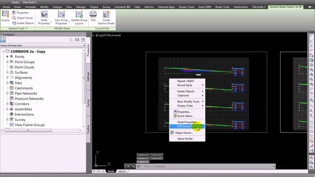 Tutoriales RG - AutoCAD Civil 3D 2014 - 50 - PLANOS DE SECCIONES TRANSVERSALES смотреть онлайн