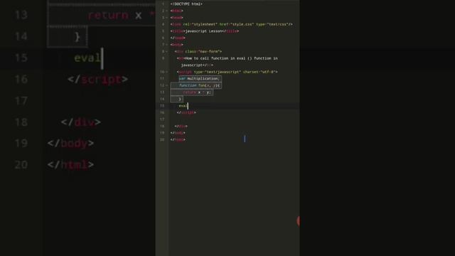 Short Lesson 113:How to call function in eval function in javascript смотреть онлайн