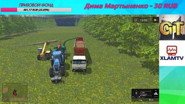 Farming Simulator 15, колхоз "Рассвет 2", лесоповал, стрим # 9 смотреть онлайн