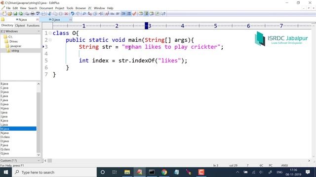 STRING Handling in JAVA ~ #15 (indexOf string parameterized version) смотреть онлайн