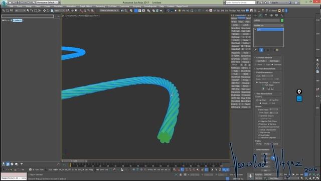 Как быстро создать в 3DS Max веревку или канат? смотреть онлайн