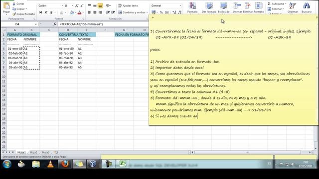 Problema fecha en excel. Importar .txt a .xls y a .csv смотреть онлайн
