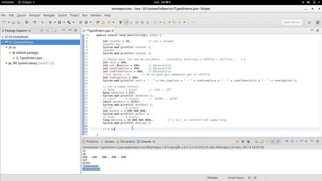 TUTO Java : Manipulation des types entiers en Java смотреть онлайн