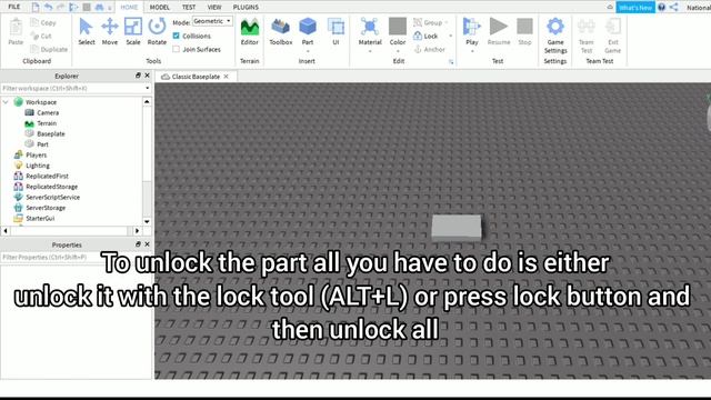 How to unlock parts / how to move stucked parts | Roblox Studio смотреть онлайн