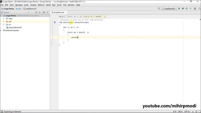 #76 Kotlin Tutorial | 13. For loop Patterns Program смотреть онлайн